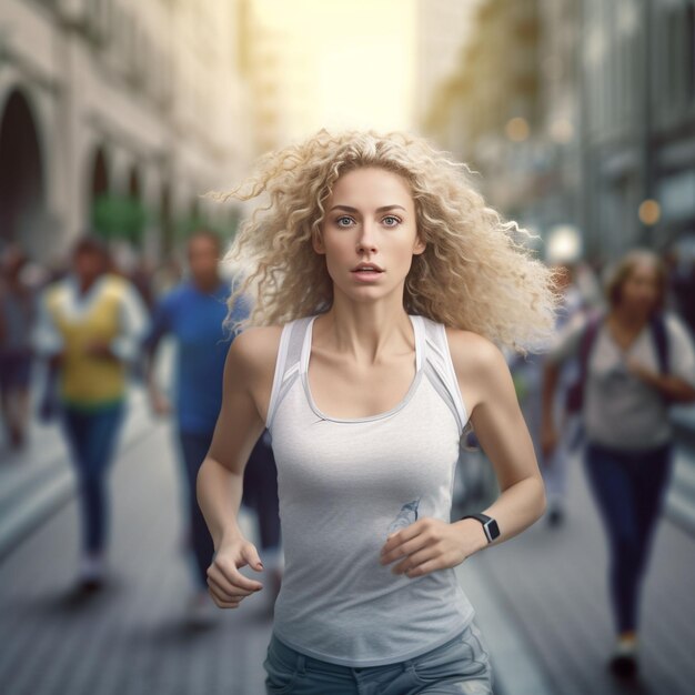 Foto foto fit vrouw met perfecte glimlach in stijlvolle sportkleding