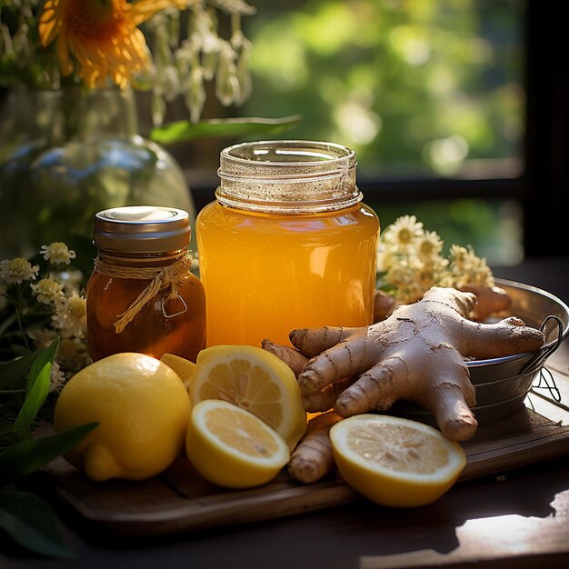 foto gember kurkuma honing en citroen