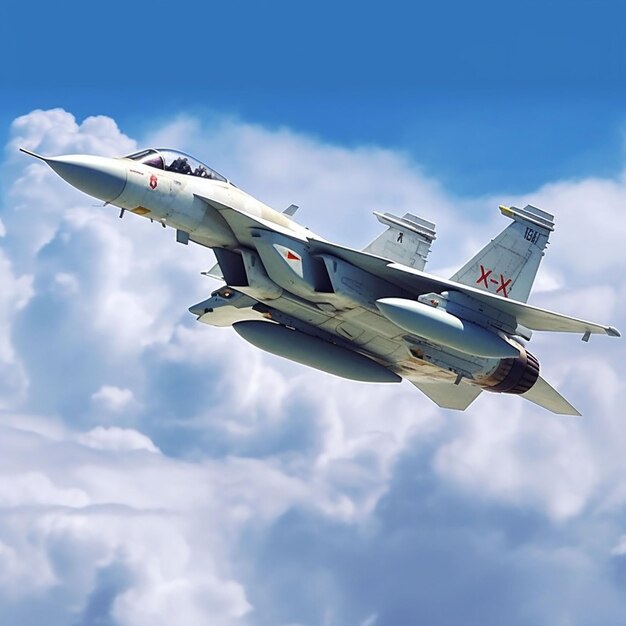 Foto gevechtsvliegtuig vliegt in de lucht