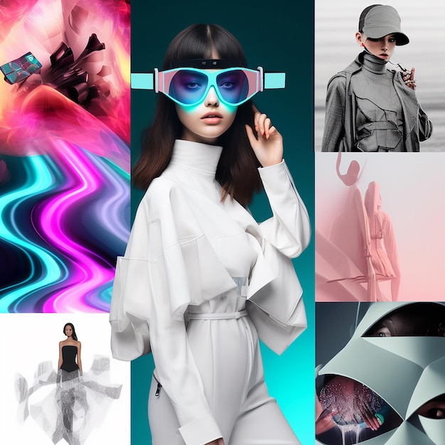 foto glamoureuze modeweken collage womenstyle gegenereerd door AI