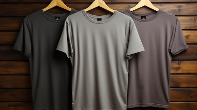 Foto grijze t-shirts met kopie ruimte mockup