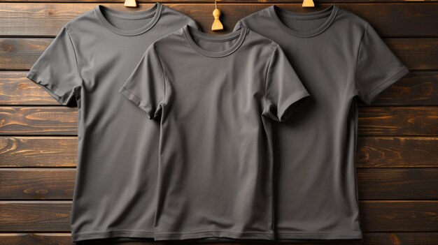 Foto grijze t-shirts met kopie ruimte mockup