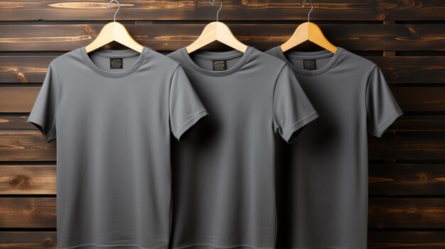 Foto grijze t-shirts met kopie ruimte mockup