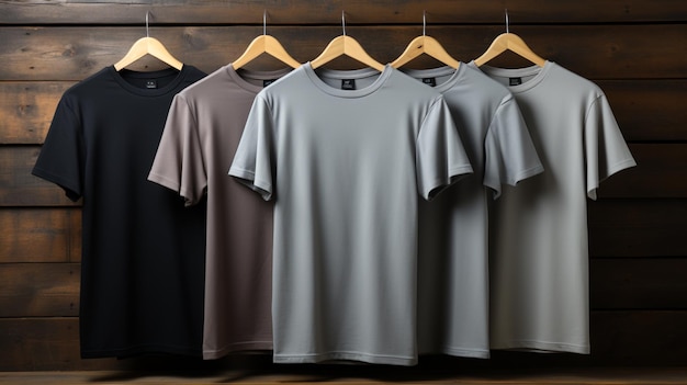 Foto grijze t-shirts met kopie ruimte mockup