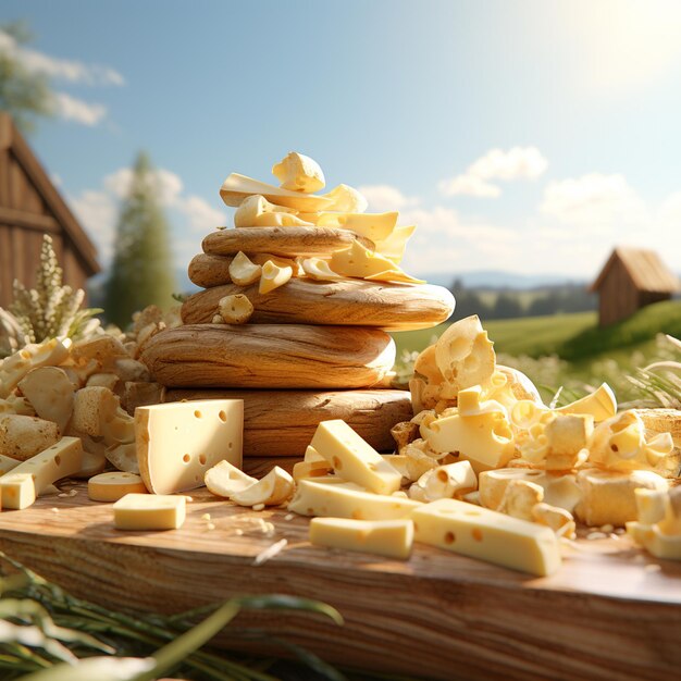 Foto heerlijke stukjes kaas