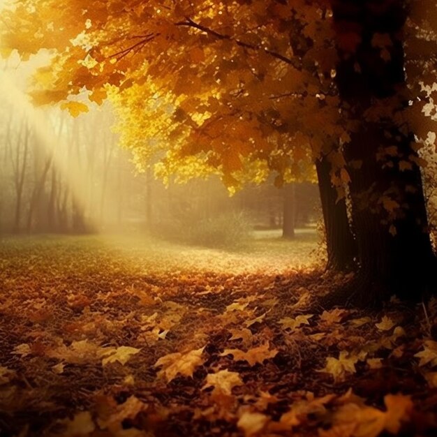 foto herfst seizoen bladeren