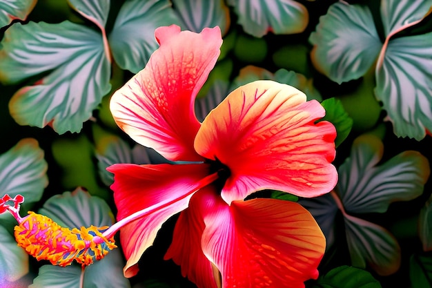 foto hibiscus bloem patroon achtergrond