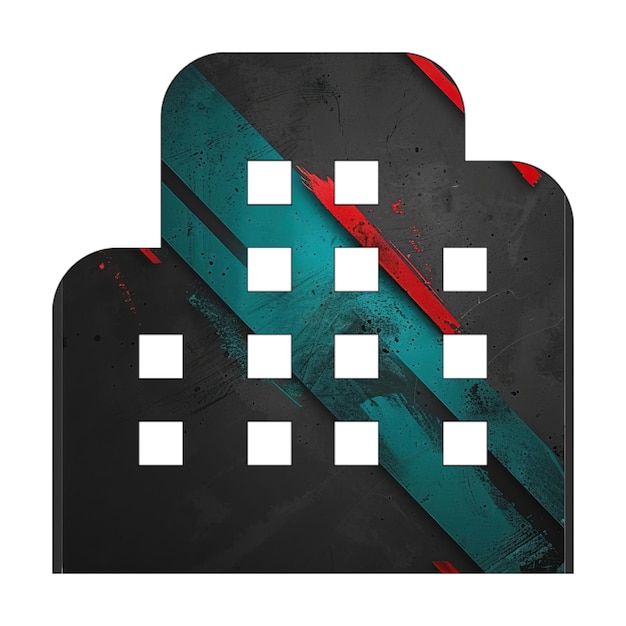 foto iconen appartement icoon diagonaal zwart groen rood