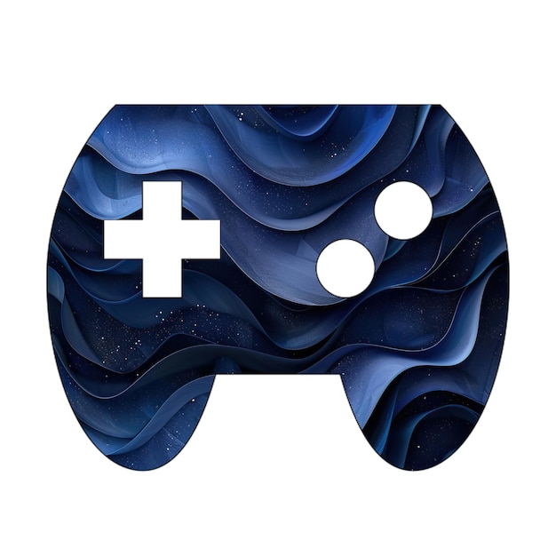 foto iconen gamepad blauw gradiënt achtergrond stijlontwerp