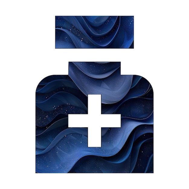 foto iconen medicijn blauwe gradiënt achtergrond stijl ontwerp