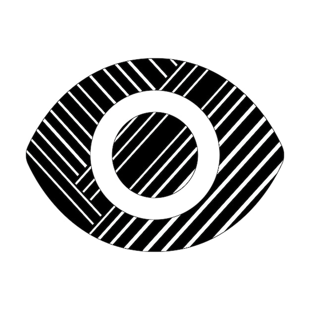 foto iconen oog iconen zwarte witte diagonale lijnen