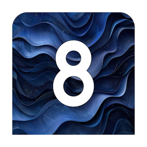 foto iconen vierkant 8 blauwe gradiënt achtergrond stijl ontwerp