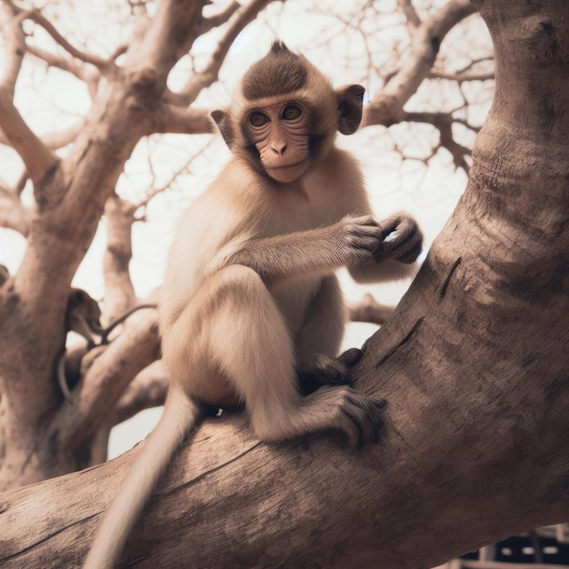 Foto Indonesië macaque apen close-up portret