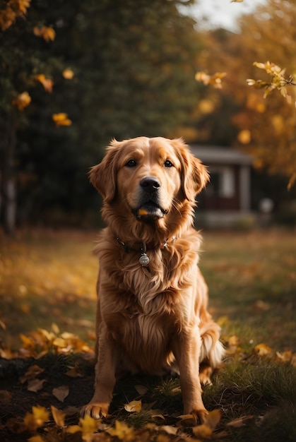 foto labrador retriever hond op de tuin