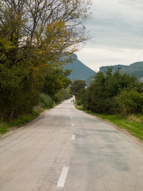 Foto landschap weg in de verte