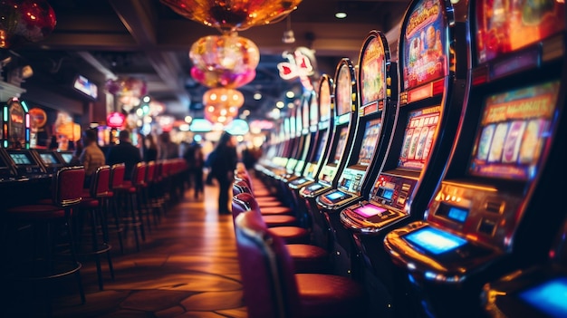 Foto Las Vegas casinoachtergrond gegenereerd door AI