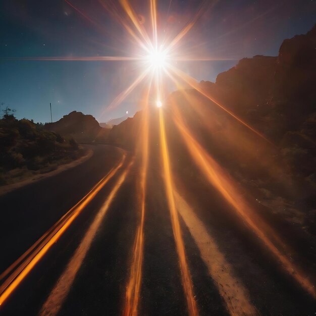 Foto foto lens flare licht op zwarte achtergrond