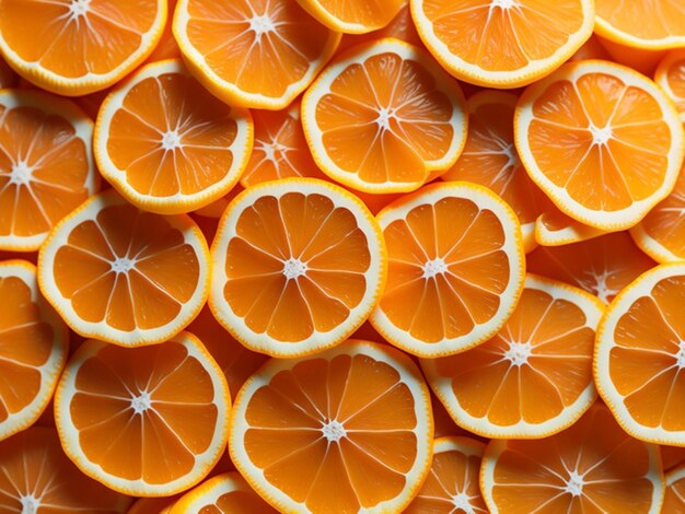 Foto foto macro oranje hoop verse stukjes sinaasappel achtergrond