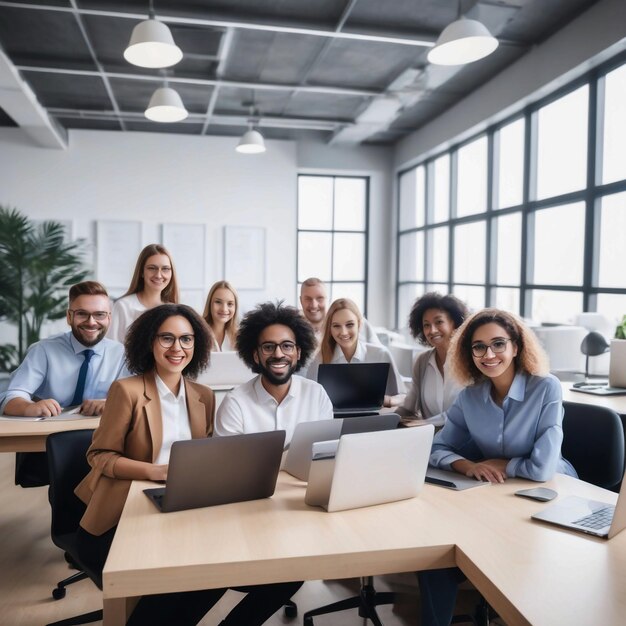 foto mensen met laptops in het kantoor