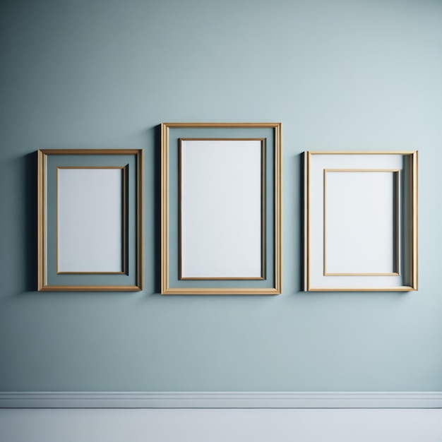 foto minimalistische lege frames met tweekleurige achtergrond