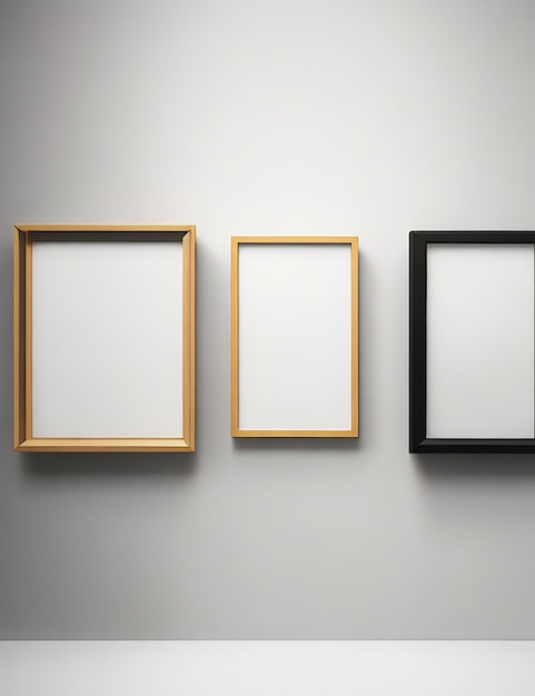 foto minimalistische lege frames met tweekleurige achtergrond