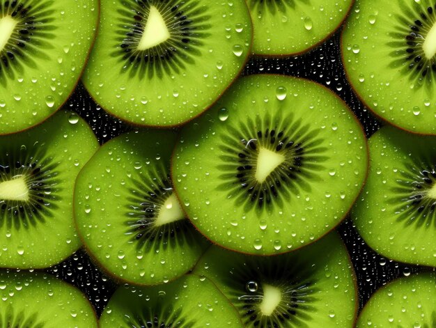 Foto naadloos patroon fruit kiwi stuk