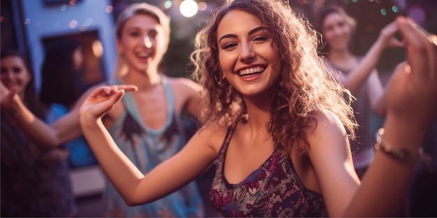 foto nachtleven mensen die plezier hebben in bars en clubs