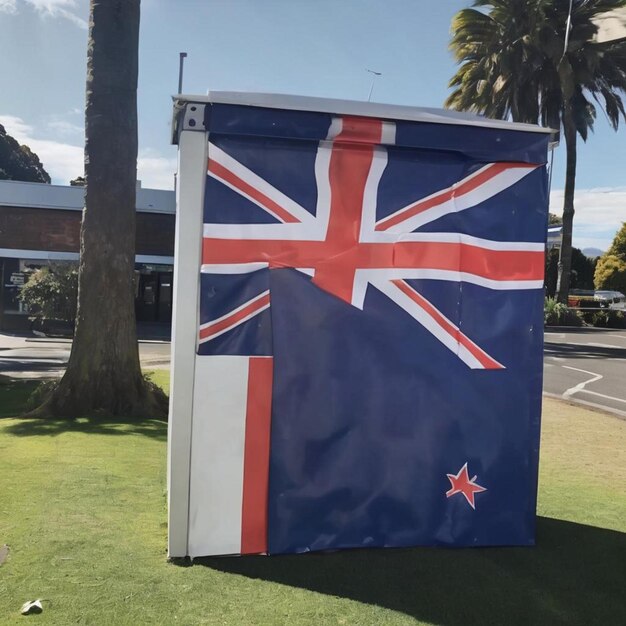 Foto Nieuw-Zeelandse vlag gedrukt op een stembus