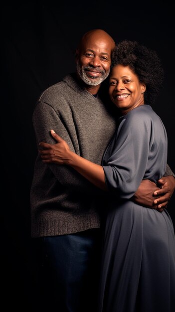 foto pareja afro americana burgemeester mostrando cario generado door ia