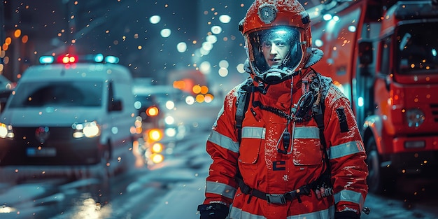 Foto portret van een paramedicus