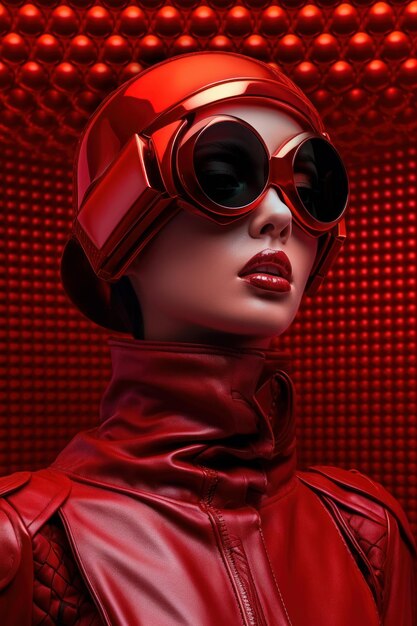 Foto portret van een vrouw in futuristische mode