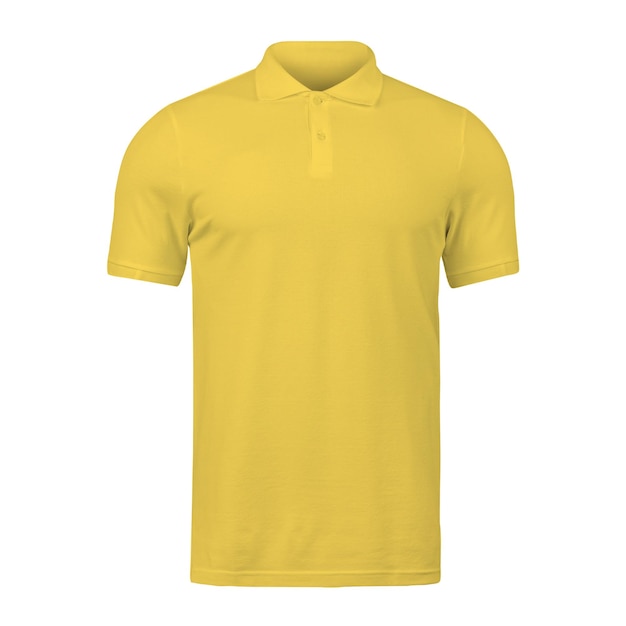 Foto realistisch mosterd gele kleur polo t-shirt mockup