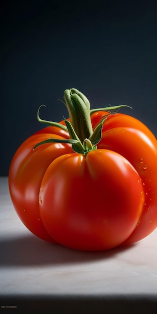 Foto rijpe rode tomaat close-up generatieve ai
