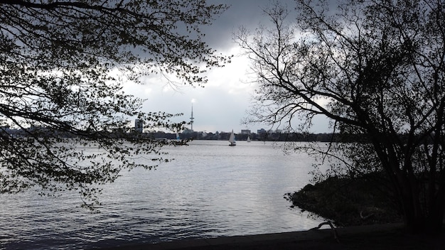 Foto's van de stadstour in de stad hamburg in noord-duitsland