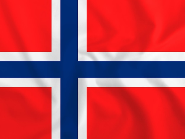 Foto's van de vlag van Svalbard en Jan Mayen