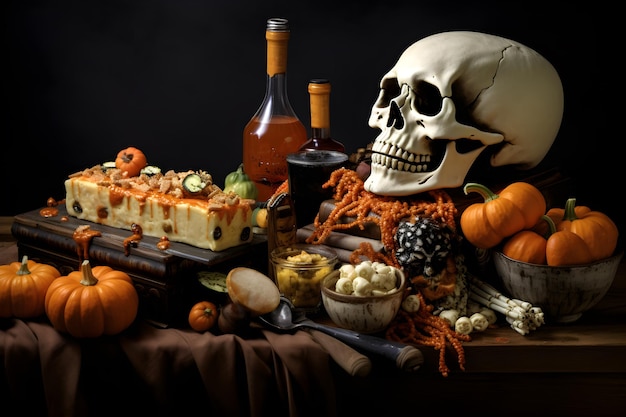 Foto's van eten en drinken op Halloween
