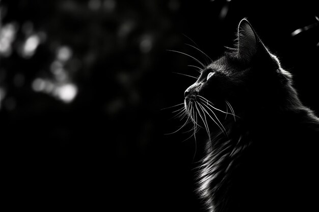 Foto foto's van katten silhouetten