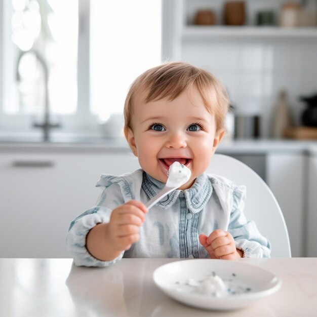 Foto schattige jongen consumptiemelk