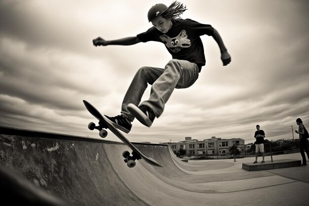 foto skate parkteens in het skate park