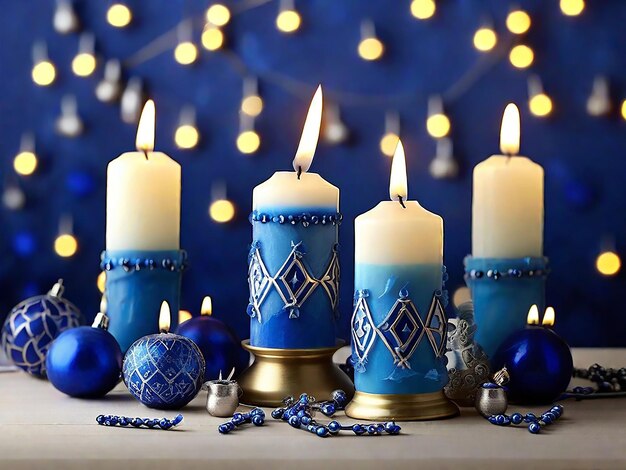 Foto soncept van Joodse feest composities voor Hanukkah