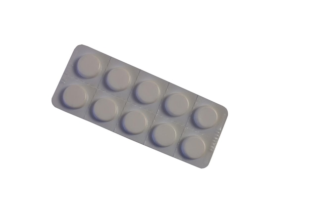 foto uitgeknipt tabletten drugs op een witte achtergrond geïsoleerd