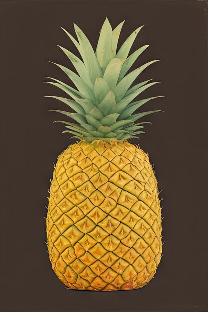 foto van ananas verticaal staande ananas