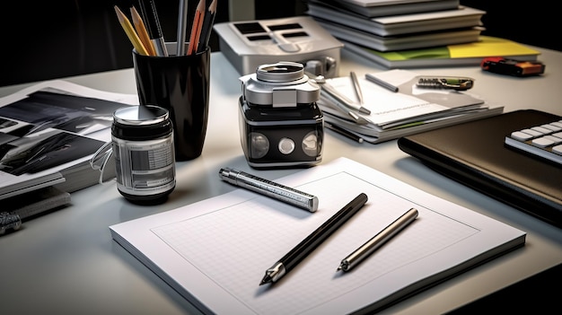 Foto van briefpapier op tafel Generatieve AI