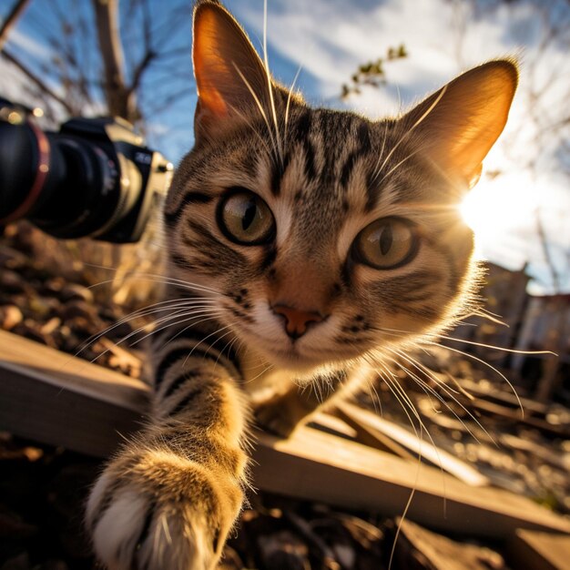 foto van Cat volledig shot hoge kwaliteit hdr 16k ultra hd wild