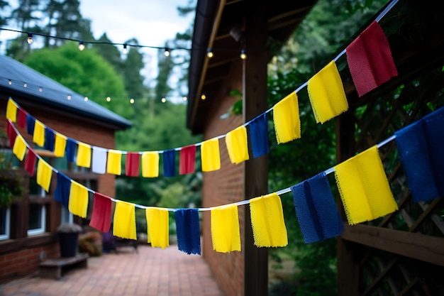 Foto van Colombiaanse vlag geïnspireerde decoraties Colombia