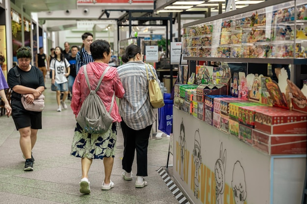 Foto van de Bugis straatmarkt in Singapore Dit is een populaire toeristische bestemming