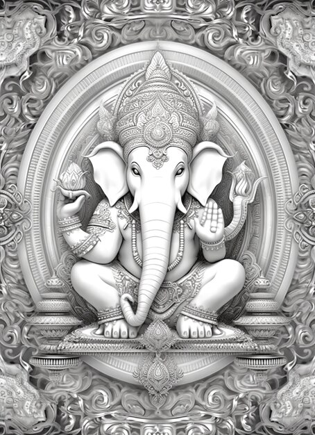 Foto foto van de godheid ganesha