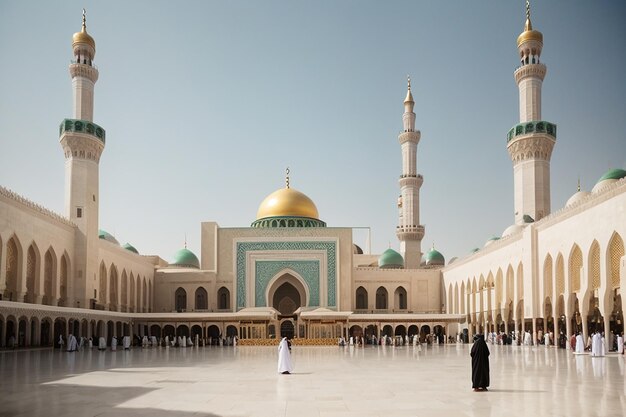 Foto van de heilige moskee van de profeet Mohammed in Medina, KSA