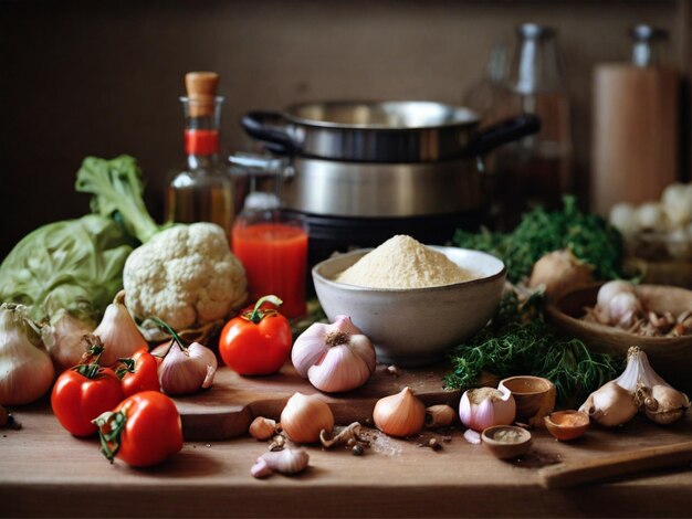 Foto van de ingrediënten voor het koken