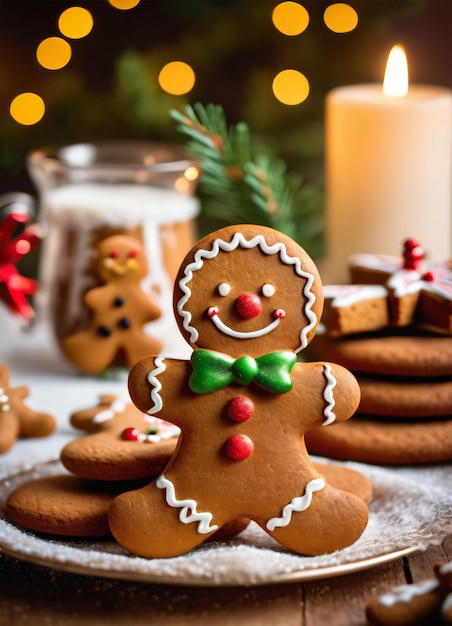 Foto van de kerst Gibgerbread man koekjes